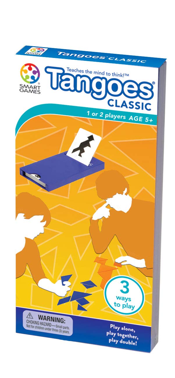 Tangoes Classic Tangram Travel Game with 54 Challenges that Includes Case for Ages 7+