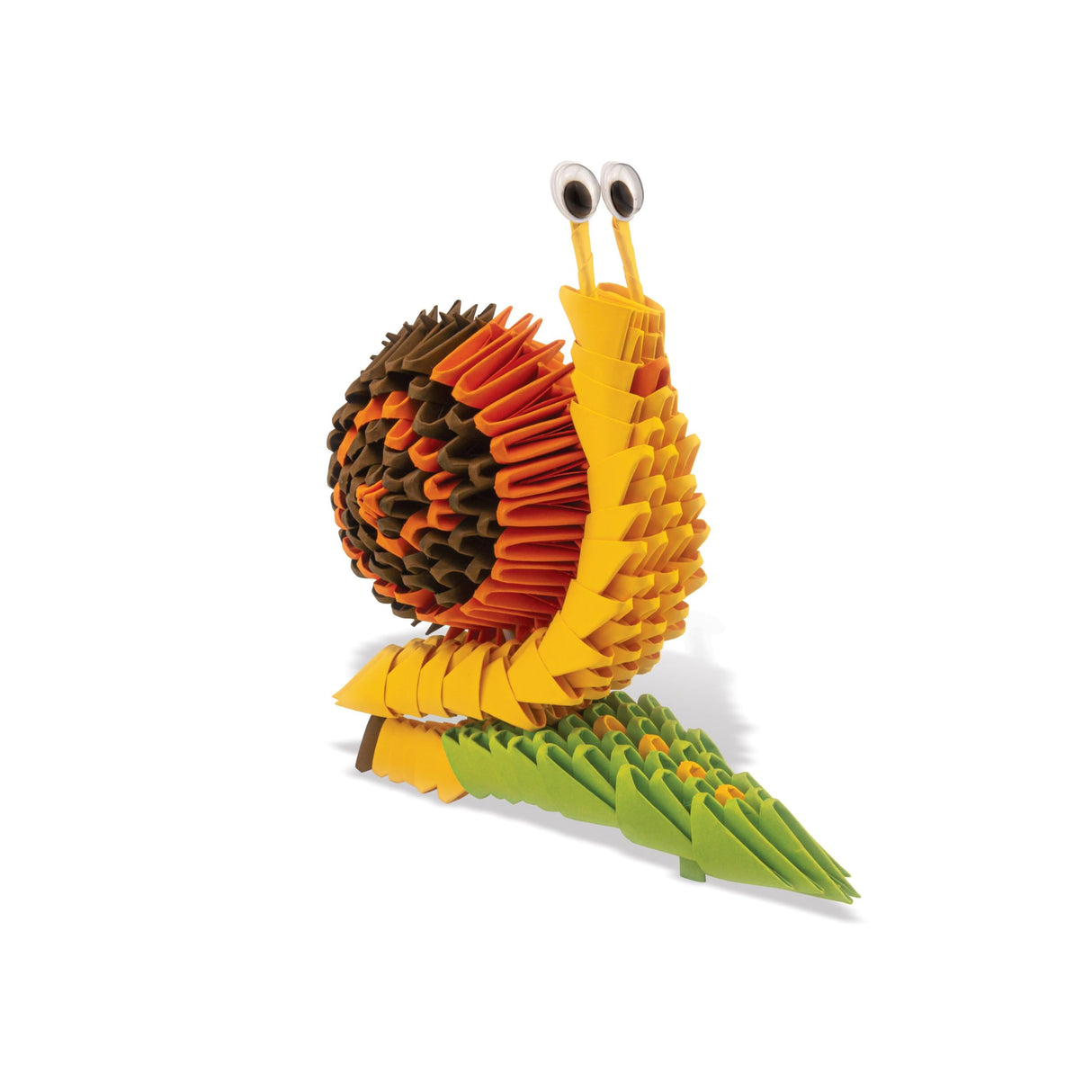 Creagami Snail on the Leaf Origami Set - A Colorful 3D Modular Paper Sculpture Kit with 293 Pieces for Ages 7+