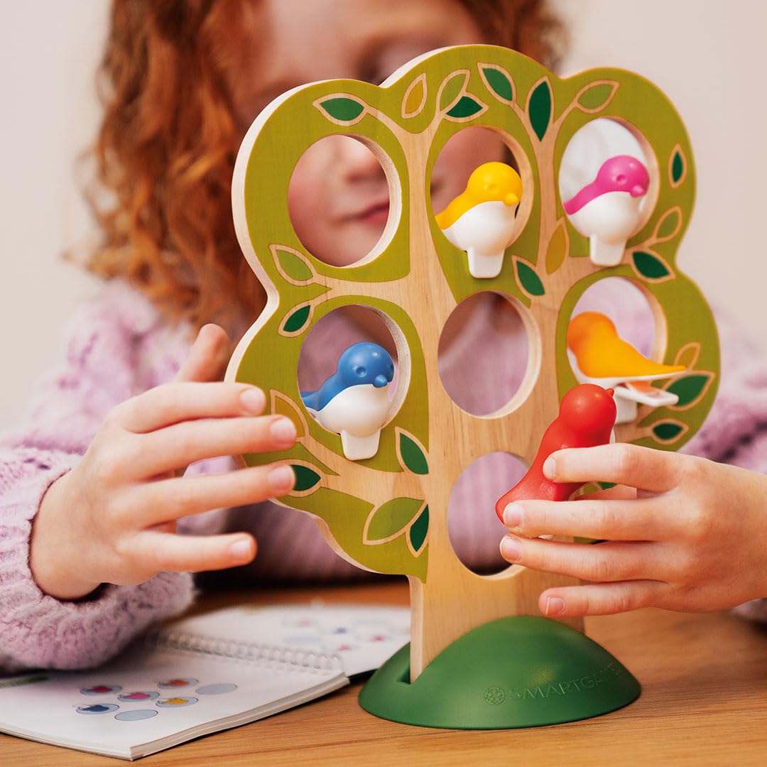 5 Little Birds Wooden Deduction Game for Ages 5 - Adult with 60 Challenges