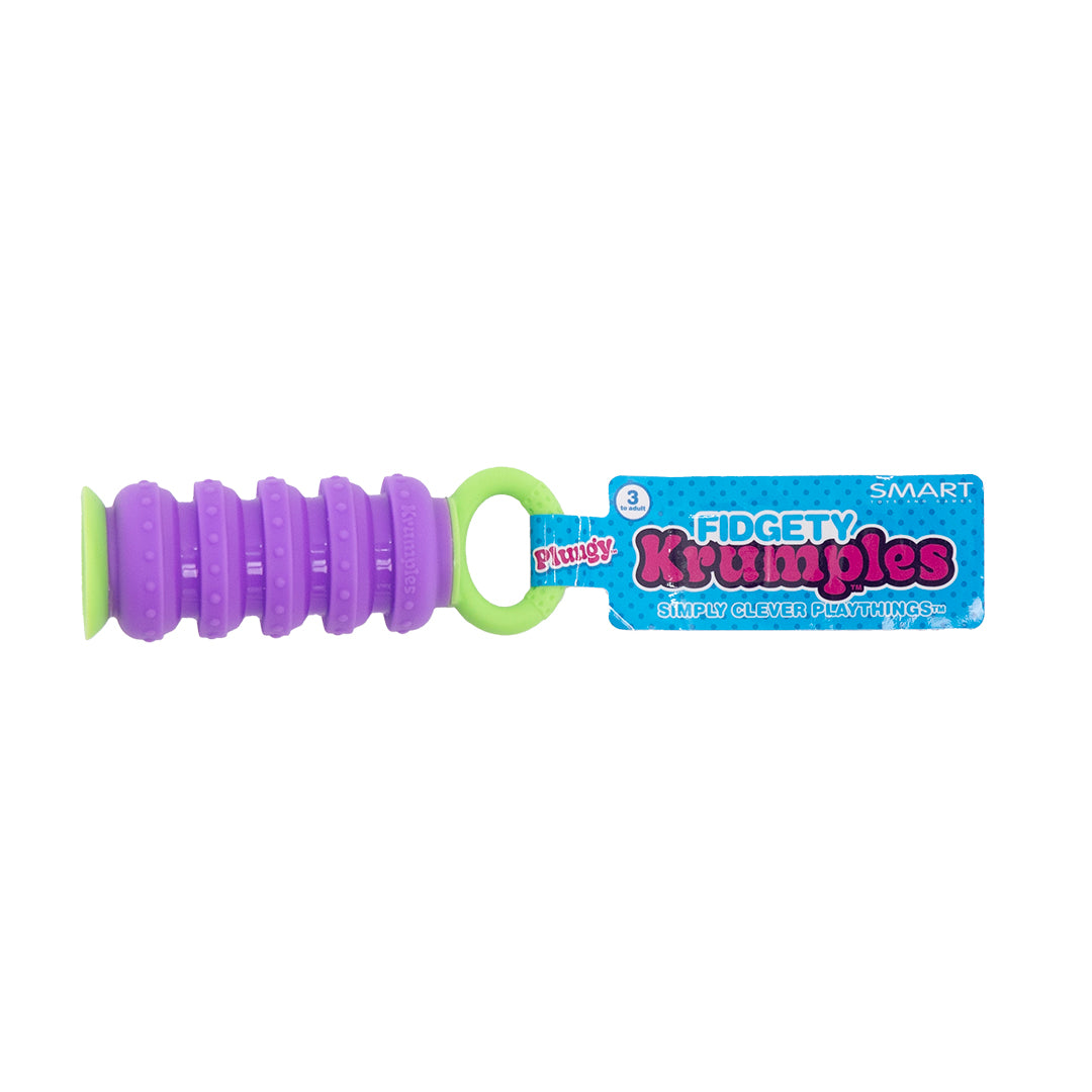 Krumples Fidget Plungys - 6 PACK - Finger Size Fidget Fun for Ages 1+ Made from Food Grade Silicone!
