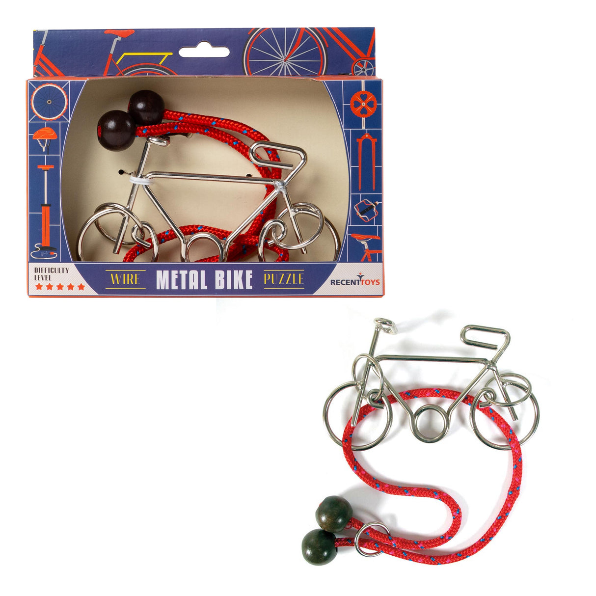 Constantin Metal Bike Puzzle Brainteaser from Recent Toys - Advanced Problem Solving Fun for Ages 14+