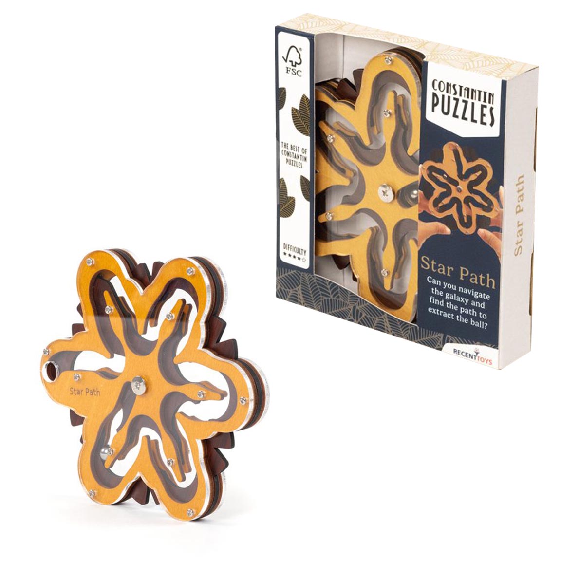 Constantin Star Path - A Triple Layered Maze Puzzle Brainteaser from Recent Toys - for Ages 14+