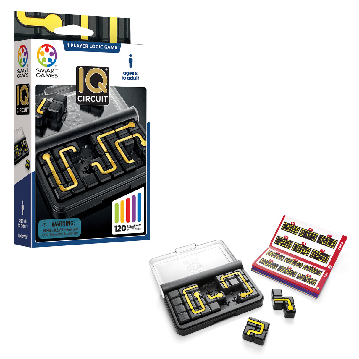 IQ Circuit Portable Travel Game with 120 Challenges for Ages 8+