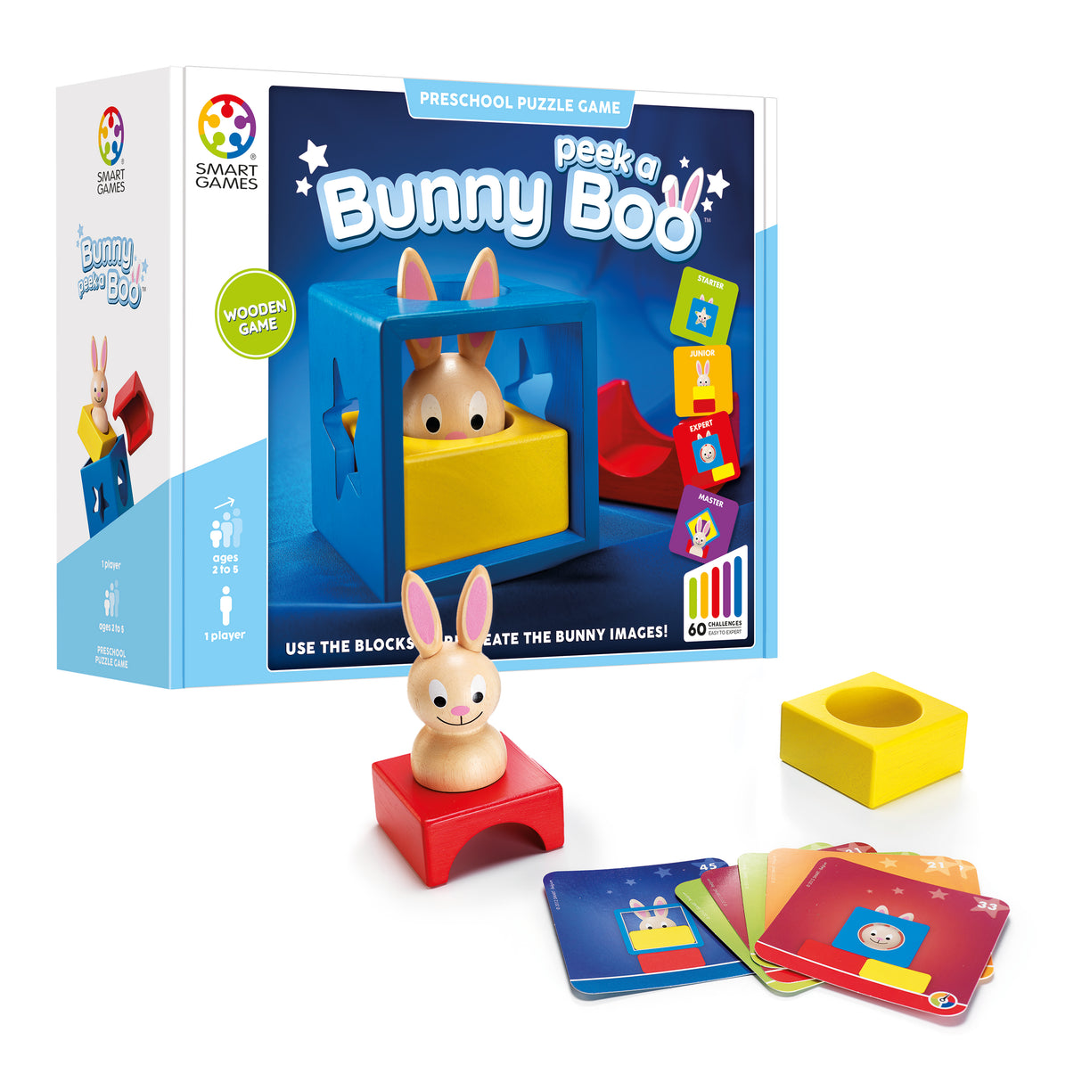 Bunny Peek a Boo Wooden STEM Building Game for Ages 2+