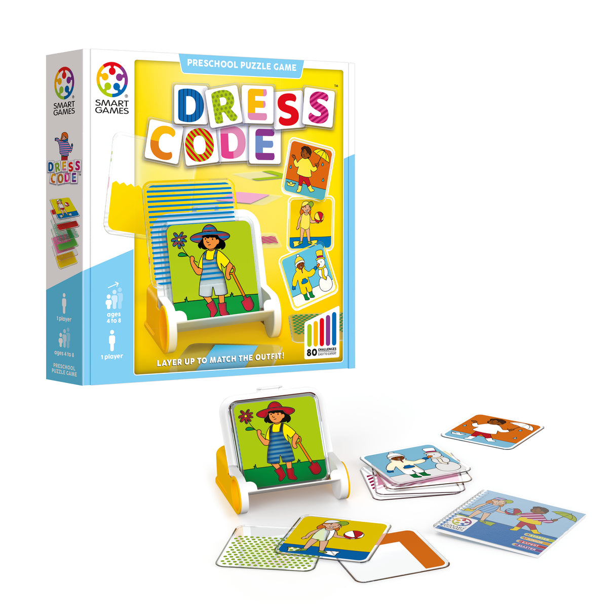 Dress Code Stacking Game with 80 Challenges for Kids Ages 4+