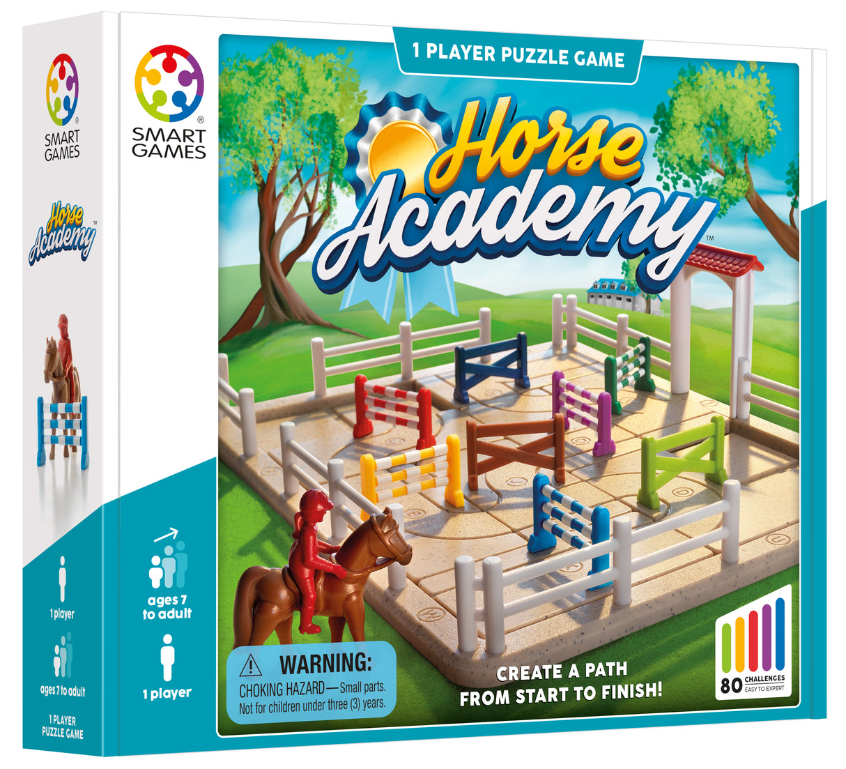 Horse Academy Path-Building Game with 80 Challenges for Ages 7+