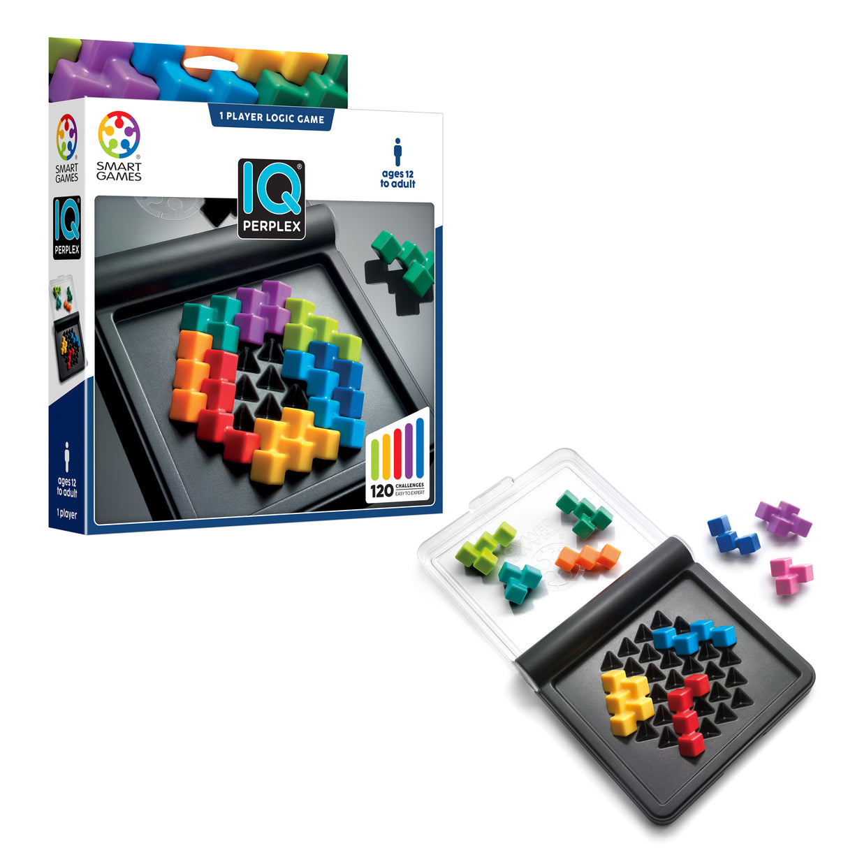 IQ Perplex Travel Puzzle Game with 120 Challenges for Ages 12+