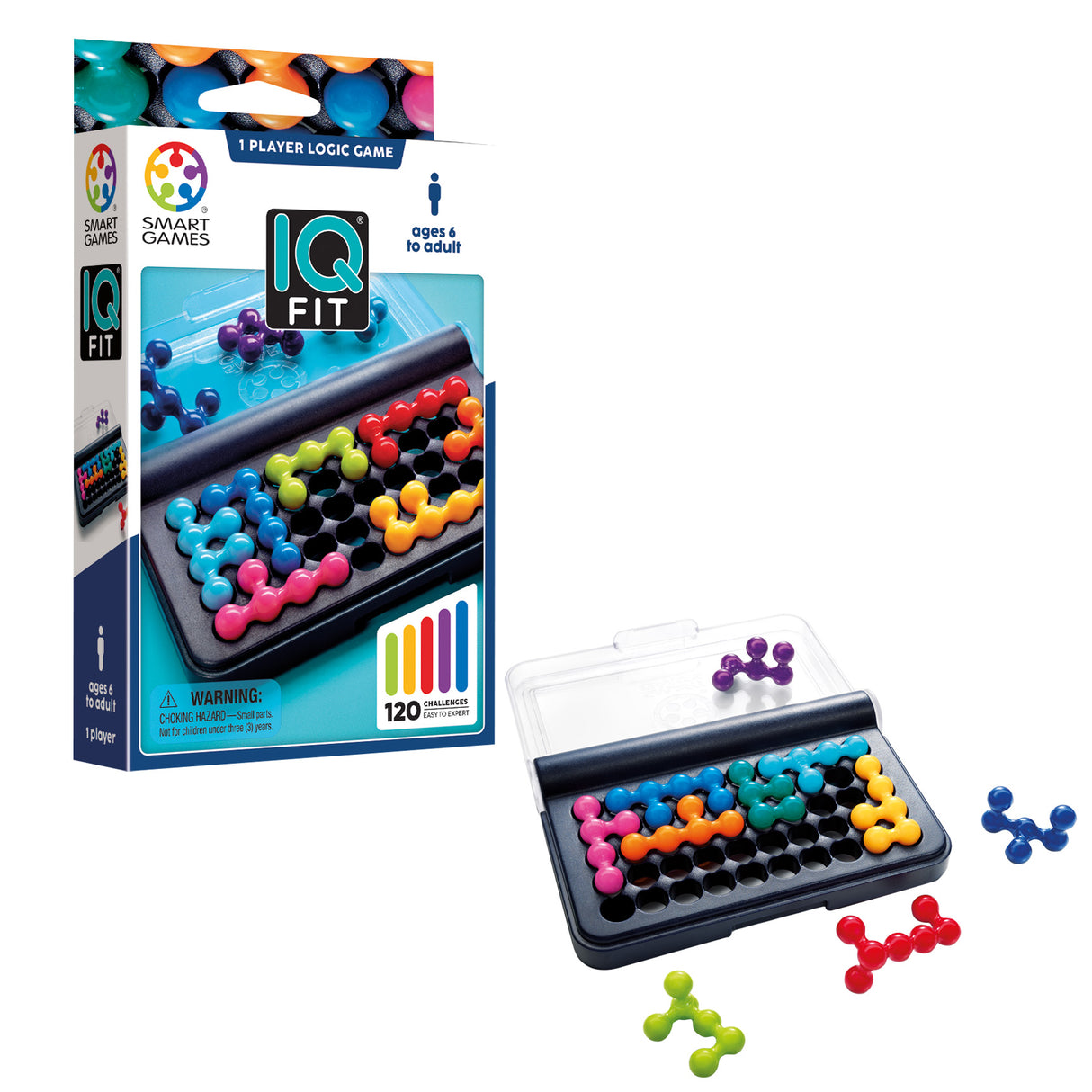 IQ Fit 3D Travel Game with 120 Challenges - Ages 6+